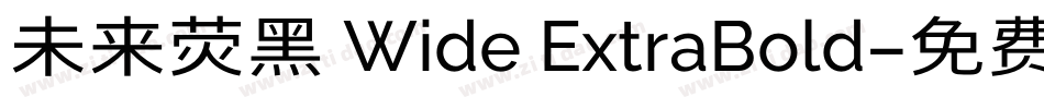 未来荧黑 Wide ExtraBold字体转换
